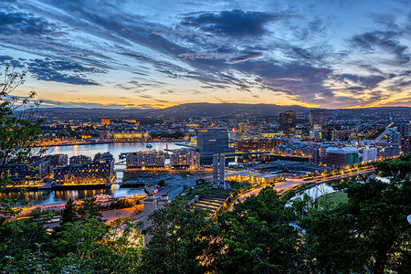 挪威首都奥斯陆的天际线