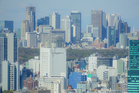 从东京市眺望惠比寿花园广场