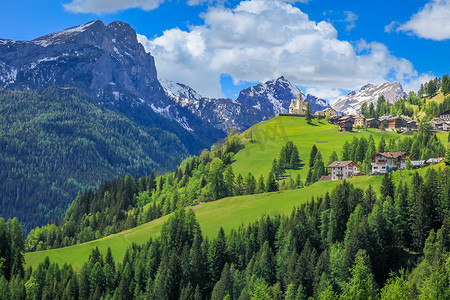 Colle Santa Lucia，靠近 Giau pass 和 Cortina D Ampezzo，Dolomites alps，意大利