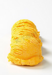 黄色冰淇淋勺