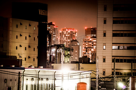 时尚专区摄影照片_港未来和横滨市的夜景