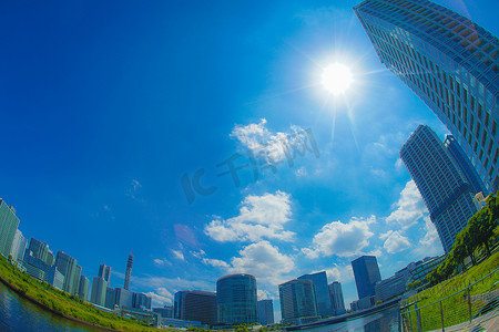 横滨港未来市和蓝天