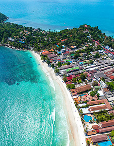 泰国 Kopha Ngan 哈林海滩的鸟瞰图