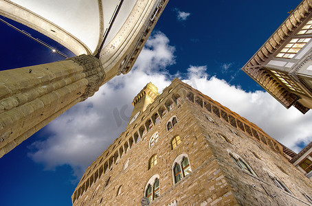 佛罗伦萨的旧宫和领主广场。