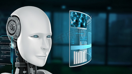 未来机器人、人工智能CGI大数据分析和编程