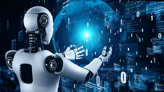 未来派机器人人工智能类人机器人 AI 编程编码