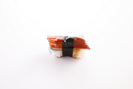 鳗鱼寿司 鳗鱼握寿司 日本食品 白色背景中分离