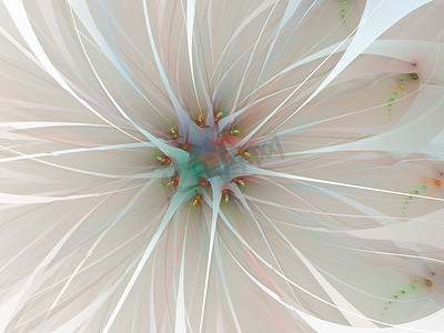 花朵海报摄影照片_柔和柔和的分形花朵计算机生成图像，用于徽标、设计概念、网页、印刷品、海报。