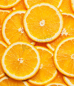 多彩的橙色水果片
