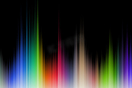 彩色线条和轮廓的光谱。