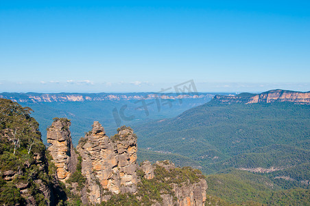 美n摄影照片_悉尼 N 蓝山著名的三姐妹岩层