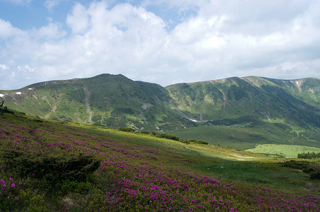 傍晚山地高原风景