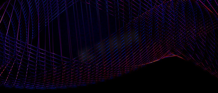 美丽的抽象 DNA 虹彩蓝紫色 I 插图背景壁纸 3D 渲染