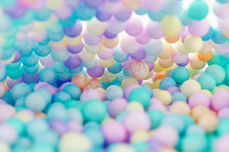 各种灯光摄影照片_各种颜色的泡沫珠色彩鲜艳的抽象背景。