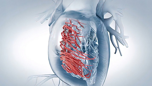 连续性摄影照片_心脏的肌肉层称为心肌，由心肌细胞组成。