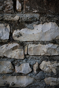 废弃的卡斯特里希腊村庄复古背景中带岩石的二十年墙高品质大尺寸印刷品