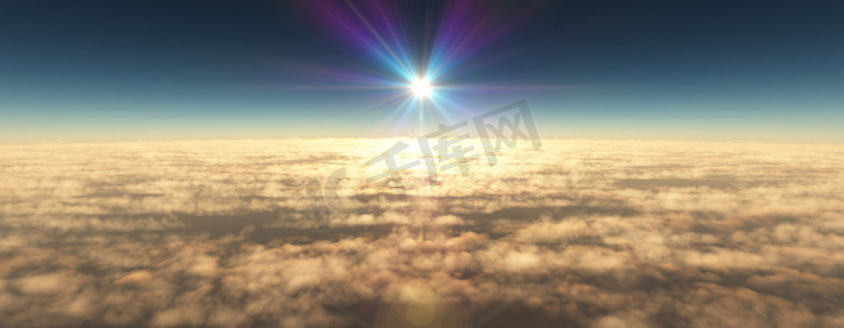 飞机飞过云层摄影照片_飞过云层日落风景
