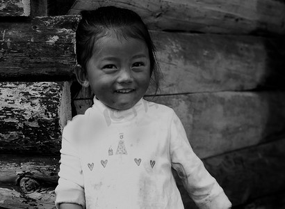 贫困女童摄影照片_印度的贫困、女童、幸福
