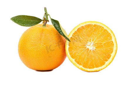 橙子水果半个