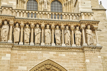 建筑学摄影照片_巴黎圣母院大教堂