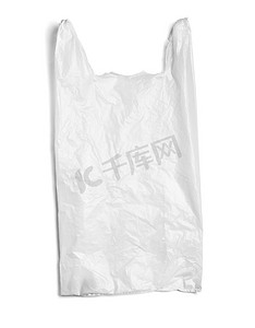 塑料袋白色购物携带污染环境废物使用购物手柄零售一次性