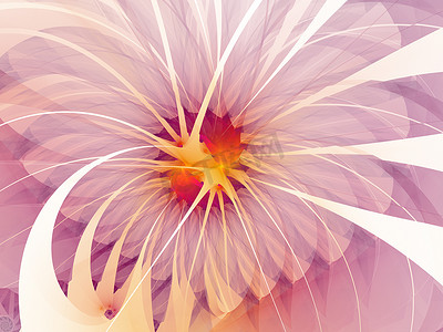 倒计时1海报摄影照片_柔和柔和的分形花朵计算机生成图像，用于徽标、设计概念、网页、印刷品、海报。