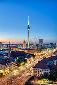 著名的电视塔和柏林市中心