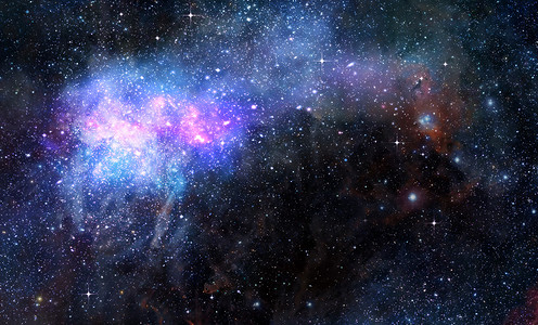 繁星点点的深外太空星云和星系