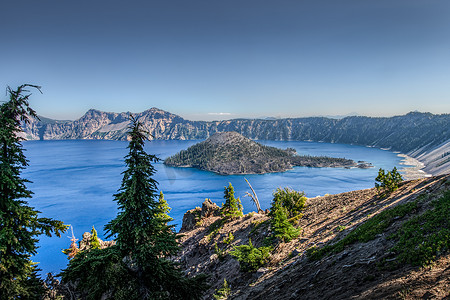 俄勒冈州火山口湖巫师岛