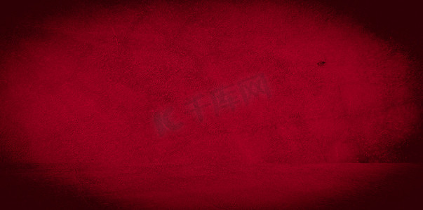 渐变红色纹理摄影照片_旧墙纹理水泥黑色红色背景抽象深色设计是浅白色渐变背景。
