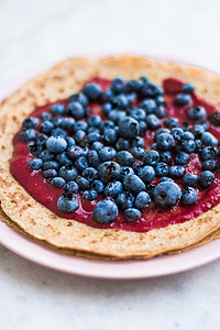蓝莓糕点甜点 — 乡村美食食谱概念