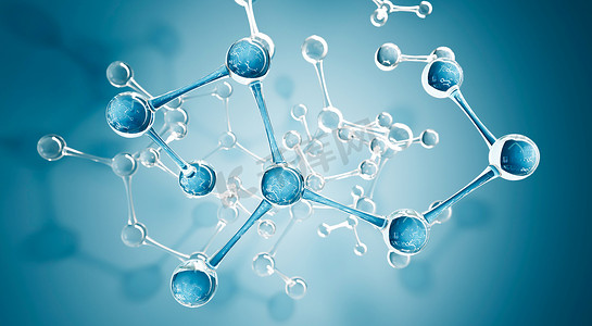 抽象水分子设计。