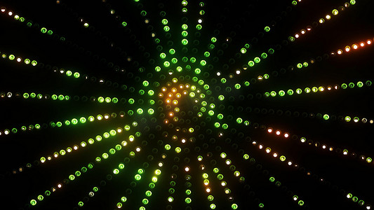 投影播放摄影照片_3d 渲染绿色圆圈 led VJ 背景