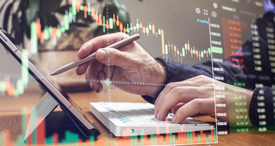 分析金融数据图表交易外汇、投资股市、基金和数字资产