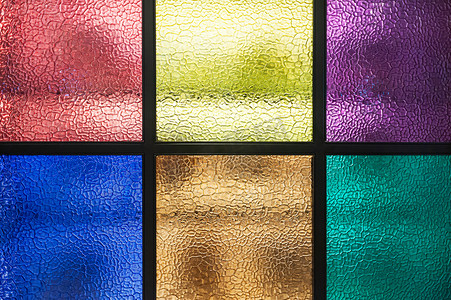 各种彩色矩形的装饰窗