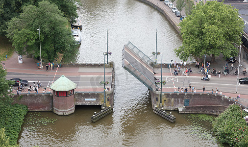 荷兰吕伐登，2018年6月10日：杜的开放桥