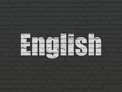英语培训英语培训摄影照片_学习概念： 墙壁背景上的英语