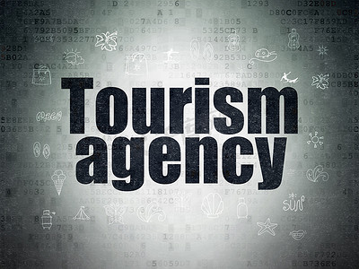 旅游局摄影照片_旅游概念：数字数据纸背景的旅游局