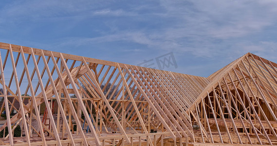 建筑屋面木材的新房建设框架