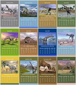 与恐龙的欧洲 2015 年日历