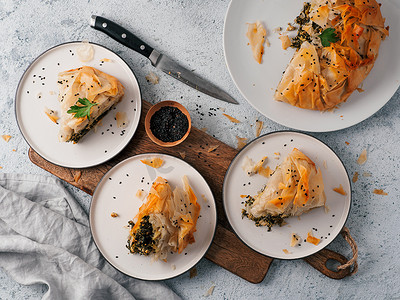 纯素 Spanakopita 菠菜派