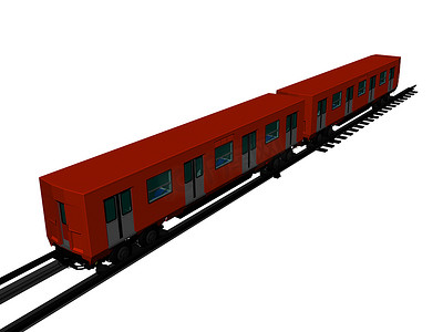 轨道上的红色区域列车