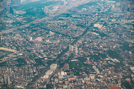 泰国曼谷市的鸟瞰图