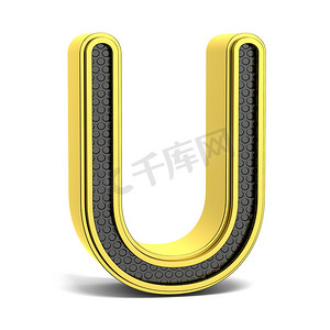 金色和黑色的圆形字母表。