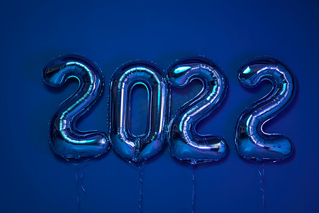 气球号2022新年2022庆典装饰设计元素单色拍摄