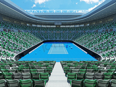 大满贯摄影照片_澳大利亚美丽的现代网球大满贯体育场