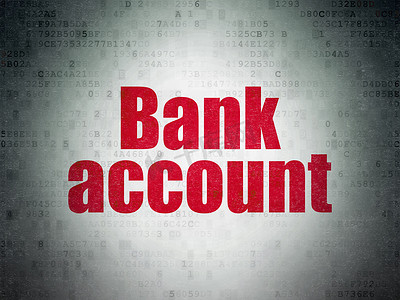 银行业务概念：数字数据纸背景上的银行账户