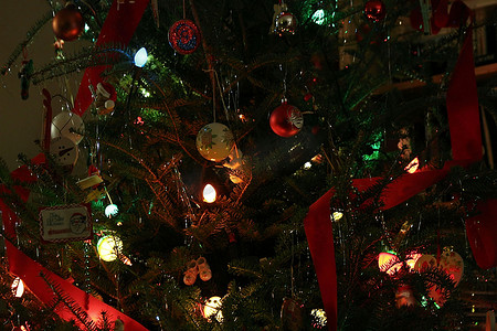 平安夜设计摄影照片_平安夜圣诞树