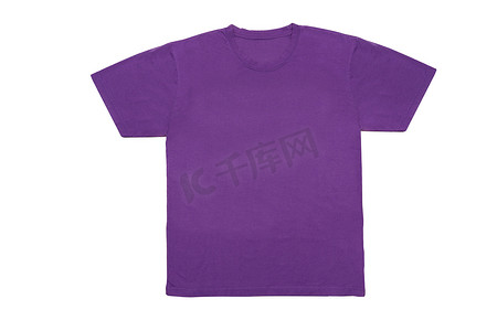 用于模型图形的独立空白紫色 T 恤模板