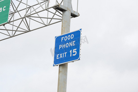 食物和电话出口标记